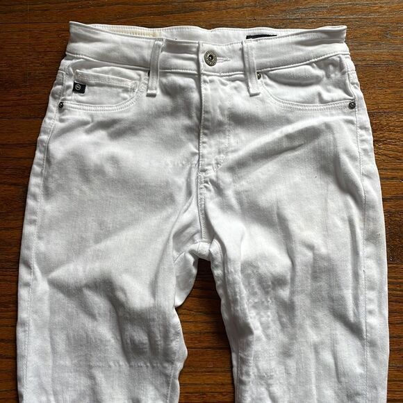 AG Adriano Goldschmied The Farrah Skinny Ankle White High Rise Skinny Ankle Jean - Picture 2 of 9